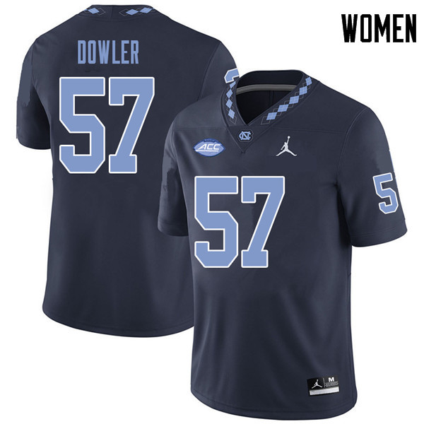 Jordan Brand Women #57 Austin Dowler North Carolina Tar Heels College Football Jerseys Sale-Navy